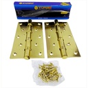 TORA Engsel Besi NB & GP - Hinges Polished Nickel & Brass 5"x3cmx2.1mm