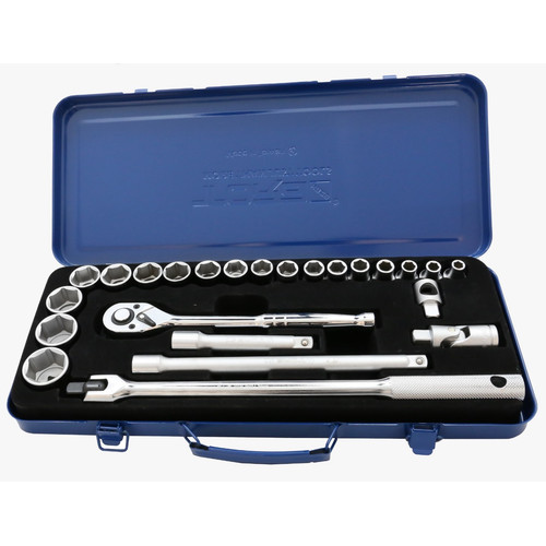 TORA Kunci Soket Set - Socket Set 24 Pcs 1/2 DR 6PT & 12PT - TAIWAN
