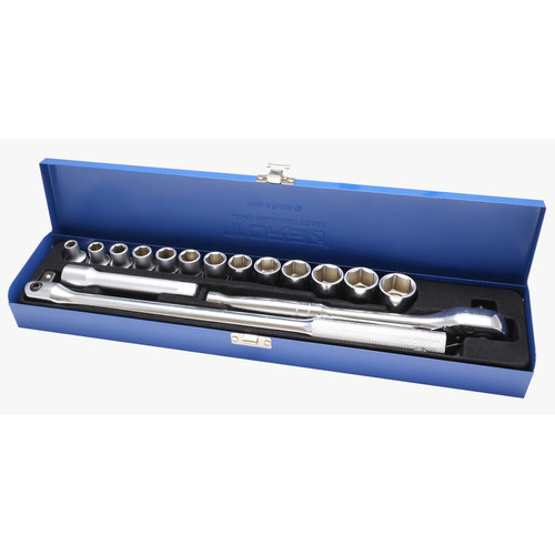 TORA Kunci Soket Set - Socket Set 6PT & 12PT 1/2 DR 17 Pcs - TAIWAN