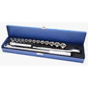 TORA Kunci Soket Set - Socket Set 6PT & 12PT 1/2 DR 17 Pcs - TAIWAN