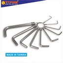 TORA Kunci L Set - Hex Key Spring Set 10 Pcs - Taiwan