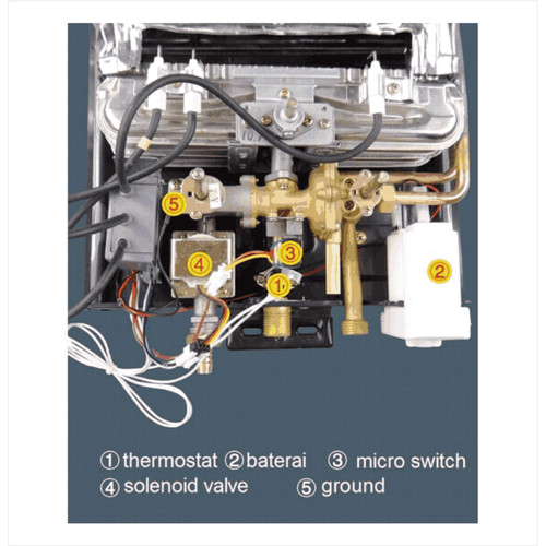 TORA Gas Water Heater - Pemanas Air Digital Glass 6 Liter LPG GWH6E