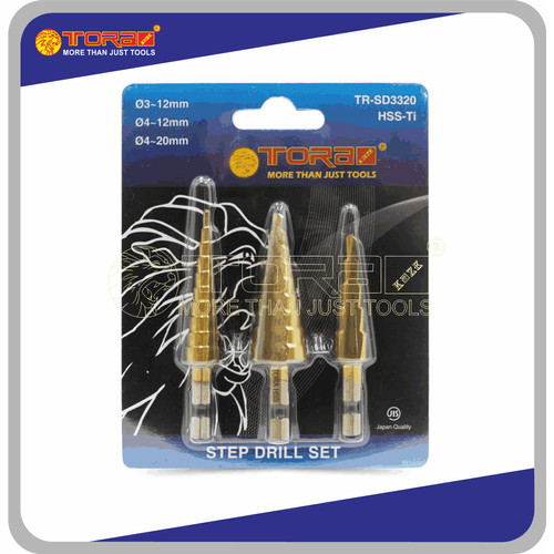 TORA Mata Bor Pagoda - Step Drill Set 3pcs