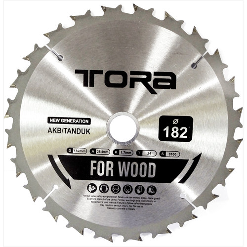TORA Mata Pisau Potong Kayu TCT Model ABK / Tanduk 7 Inch 182 x 24T