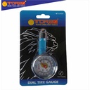 TORA Alat Ukur Ban Alat Ukur Tekanan Angin Warna Biru 4 Inch