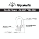TJAP MATA / CAP MATA Gembok 40 MM (Leher Pendek)