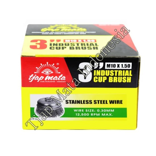 TJAP MATA / CAP MATA Sikat Mangkok / Kawat (Stainless Steel Wire) 3"