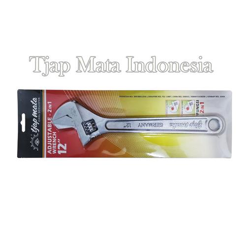 TJAP MATA / CAP MATA Kunci Inggris / Adjustable Wrench 12" (2 In 1) C