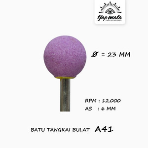 TJAP MATA / CAP MATA Batu Tangkai / Mounted Stone - Bulat