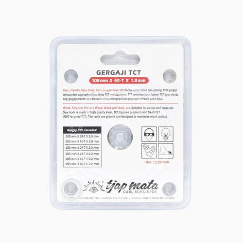 TJAP MATA / CAP MATA Gergaji /TCT / TIP SAW 105 X 40T (Belah & Potong)