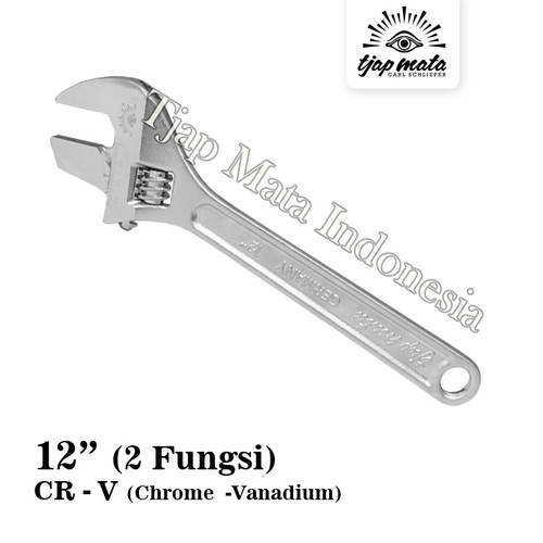 TJAP MATA / CAP MATA Kunci Inggris / Adjustable Wrench (2 IN 1)