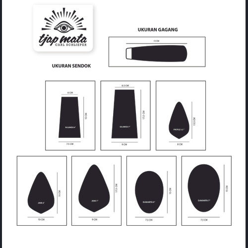 TJAP MATA / CAP MATA Sendok / Cetok Semen Sulawesi 7" -Stainless Steel