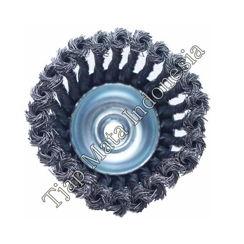 TJAP MATA / CAP MATA Sikat Mangkok / Kawat (Twist Knot Steel Wire) 4"