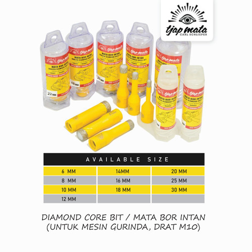 TJAP MATA / CAP MATA Mata Bor Granit/Kaca/Marmer/Keramik (Drat M10)