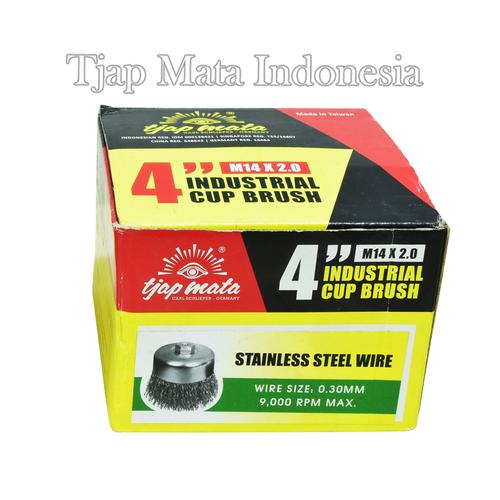 TJAP MATA / CAP MATA Sikat Mangkok / Kawat (Stainless Steel Wire) 4"