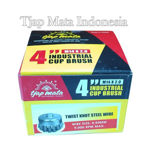 TJAP MATA / CAP MATA Sikat Mangkok / Kawat 4 INC (Drat M14 X 2.0)