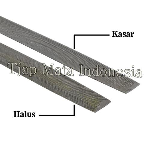 TJAP MATA / CAP MATA Kikir 1/2 Bulat (Halus) 12" Tanpa Gagang