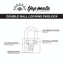 TJAP MATA / CAP MATA Gembok (40 MM - 5 PCS), Leher Pendek & Master Key