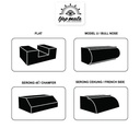 TJAP MATA / CAP MATA Mata Pinggul Bevel - Serong Cekung  75 X 20 MM