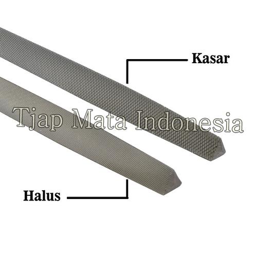 TJAP MATA / CAP MATA Kikir Segi Tiga, (Tanpa Gagang - Halus) - 6"