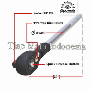 TJAP MATA / CAP MATA Gagang Kunci Sok Rachet / Ratchet 3/4" DR