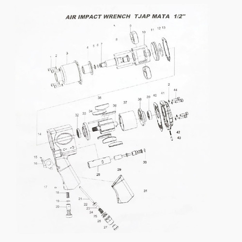 TJAP MATA / CAP MATA Part Air Impact 1/2" DR NO.26 (Air Inlet Connect)