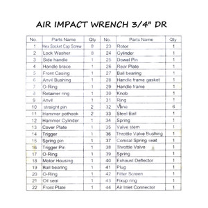 TJAP MATA / CAP MATA Spare Part Air Impact 3/4"DR | No.39 (SPRING)