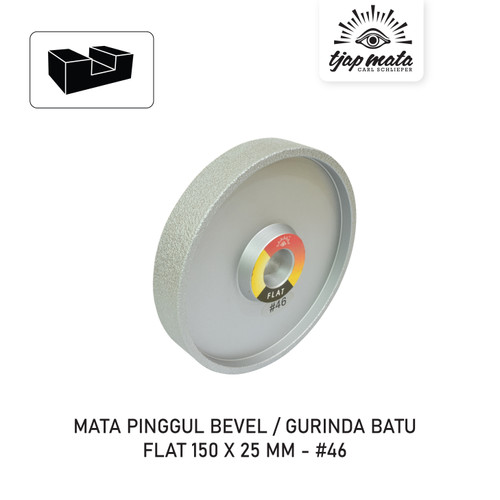 TJAP MATA / CAP MATA Mata Pinggul Bevel / Gurinda Batu Flat #46 | 150 X 25 MM X 1"