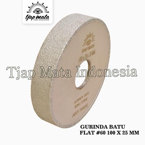 TJAP MATA / CAP MATA Mata Pinggul Bevel/Grinda Batu Flat #60 | 100 X 25 MM