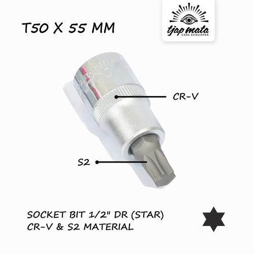 TJAP MATA / CAP MATA Socket Bit 1/2" DR Star T55 x 55 MM