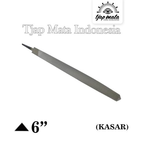 TJAP MATA / CAP MATA Kikir Segi Tiga, (Tanpa Gagang - Kasar) - 6"