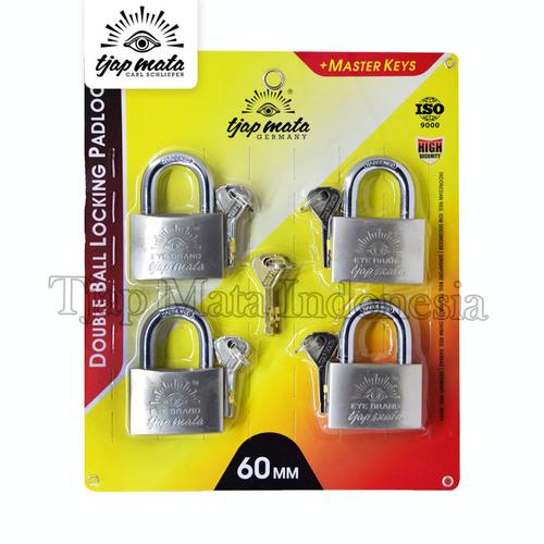 TJAP MATA / CAP MATA Gembok (60 MM - 4 PCS) Leher Pendek & Master Key