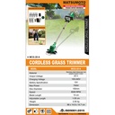 Mesin Potong Rumput Baterai Cordless Grass Trimmer MCG 20 A