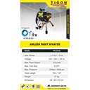 TIGON AIRLESS PAINT SPRAYER TIGON TPS 28 XEI 210 BAR