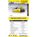 TIGON MESIN PEMOTONG BESI TRC-20 PORTABLE REBAR CUTTER TERBAIK