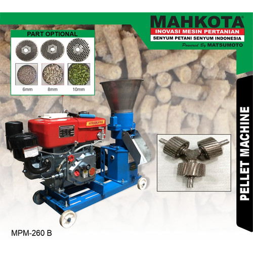 MESIN CETAK PELET MAHKOTA TYPE MPM - 260 B KAPASITAS 400 KG