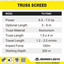 TIGON MESIN PERATA COR BETON TRUSS SCREED UKURAN 6-9 METER