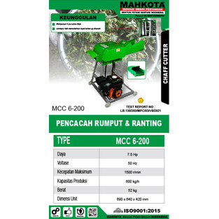 MESIN PENCACAH RANTING DAUN 6200 600 KG ( GARANSI RESMI )