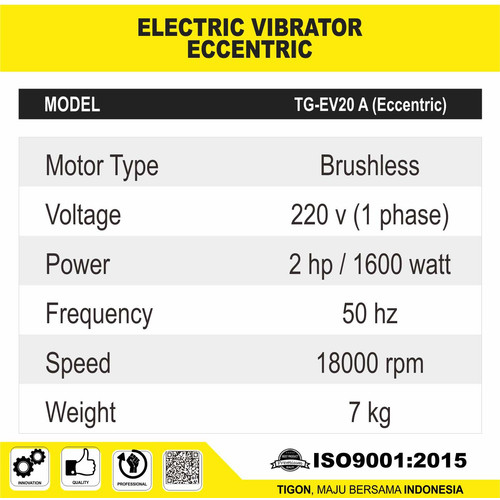 Electric Motor Vibrator Eccentric TIGON (TG-EV20A)