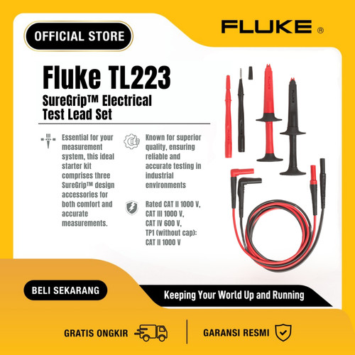 Fluke TL-223 SureGrip Electrical Test Lead Set