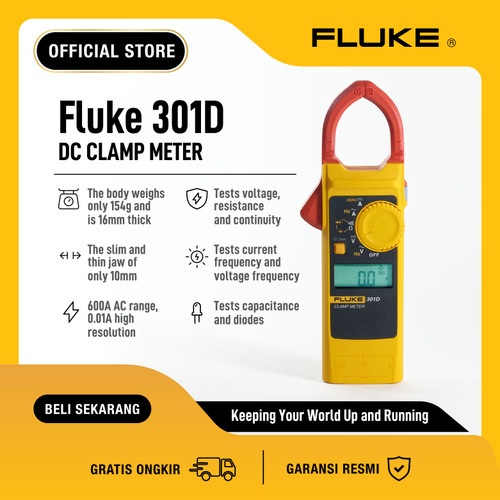 FLUKE 301D Series, 600A AC/DC Clamp Meter