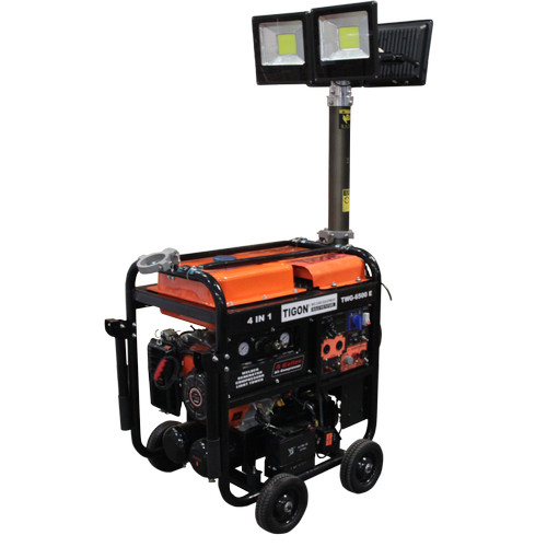 Tigon Genset Las Welder Generator Mobile Light Tower 4in1 Bergaransi