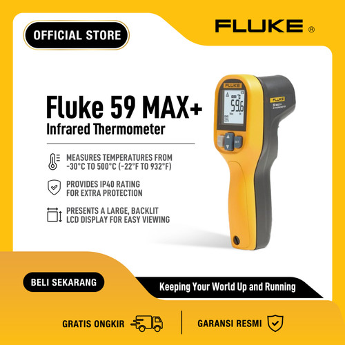 FLUKE 59MAX+ Infrared Thermometer, 10:1 D:S
