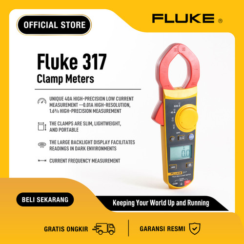 FLUKE 317 600 AMP True-RMS AC/DC Clamp Meter