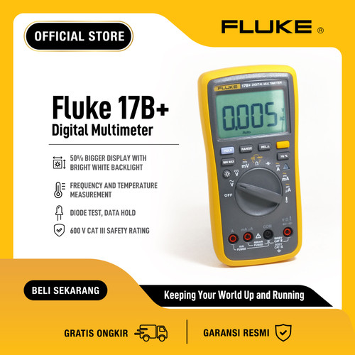 FLUKE 17B+ Basic Digital Multimeter for ESP with Temperature CAT III