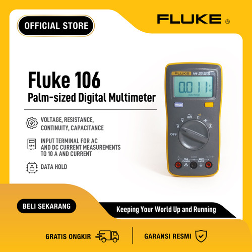 FLUKE 106 Palm-Sized Digital Multimeter CAT III 600 V