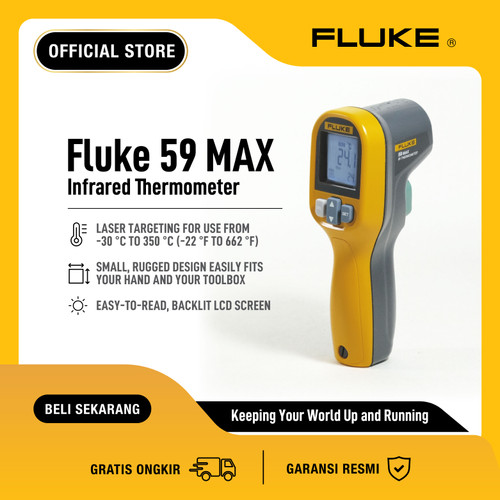 FLUKE 59MAX IR THERMOMETER, 8:1 D:S
