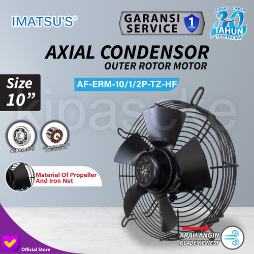 Axial Fan 10 Inch Fan Condensor Kipas Chiller Condenser 10" 220V Cooling Fan