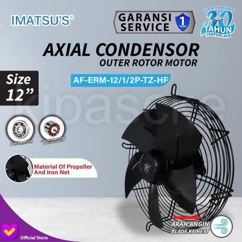 Axial Fan 12 Inch Fan Condensor Kipas Chiller Condenser 12" 220V Cooling Fan