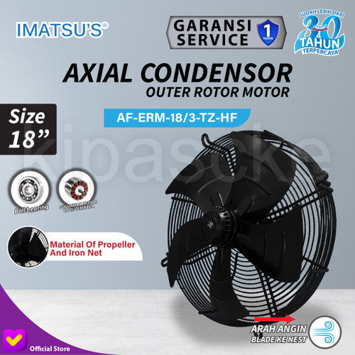 Axial Fan 18 Inch Fan Condensor Kipas Chiller Condenser 18" 220V / 380V Cooling Fan